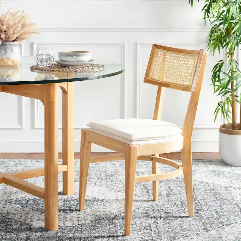Chaise de salle à manger SAFAVIEH Opha en rotin - 45,7 cm L x 58,4 cm P x 88,9 cm H