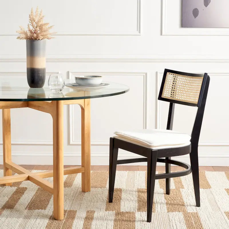 Chaise de salle à manger SAFAVIEH Opha en rotin - 45,7 cm L x 58,4 cm P x 88,9 cm H