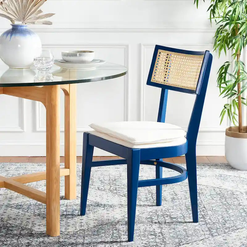 Chaise de salle à manger SAFAVIEH Opha en rotin - 45,7 cm L x 58,4 cm P x 88,9 cm H