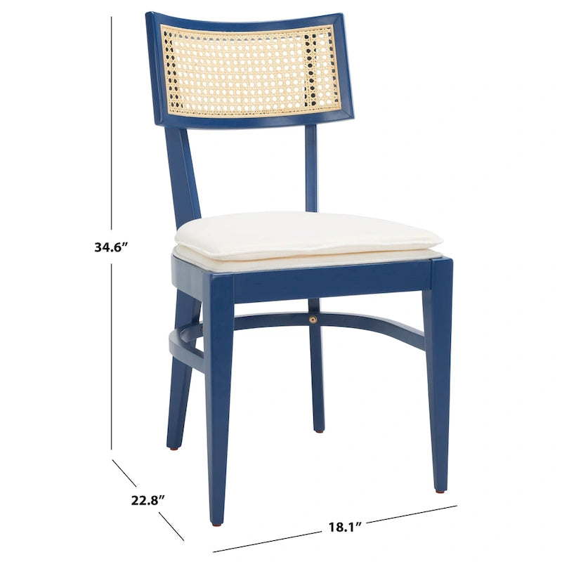 Chaise de salle à manger SAFAVIEH Opha en rotin - 45,7 cm L x 58,4 cm P x 88,9 cm H