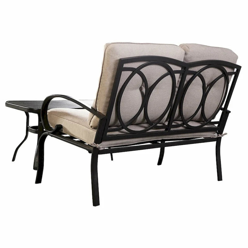 Ensemble de meubles de jardin Costway comprenant une causeuse, une table basse et un banc (2 pièces) - Voir les détails