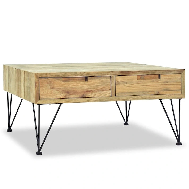 Table basse vidaXL 31,5 x 31,5 x 15,7 cm en teck massif