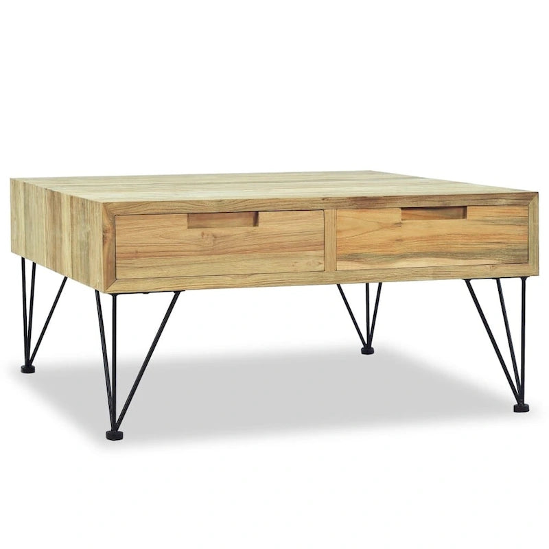 Table basse vidaXL 31,5 x 31,5 x 15,7 cm en teck massif