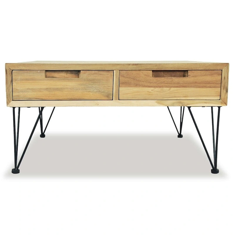 Table basse vidaXL 31,5 x 31,5 x 15,7 cm en teck massif