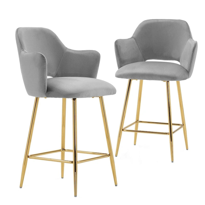 Chaise de salle à manger moderne ivinta avec pieds en métal doré pour salle à manger