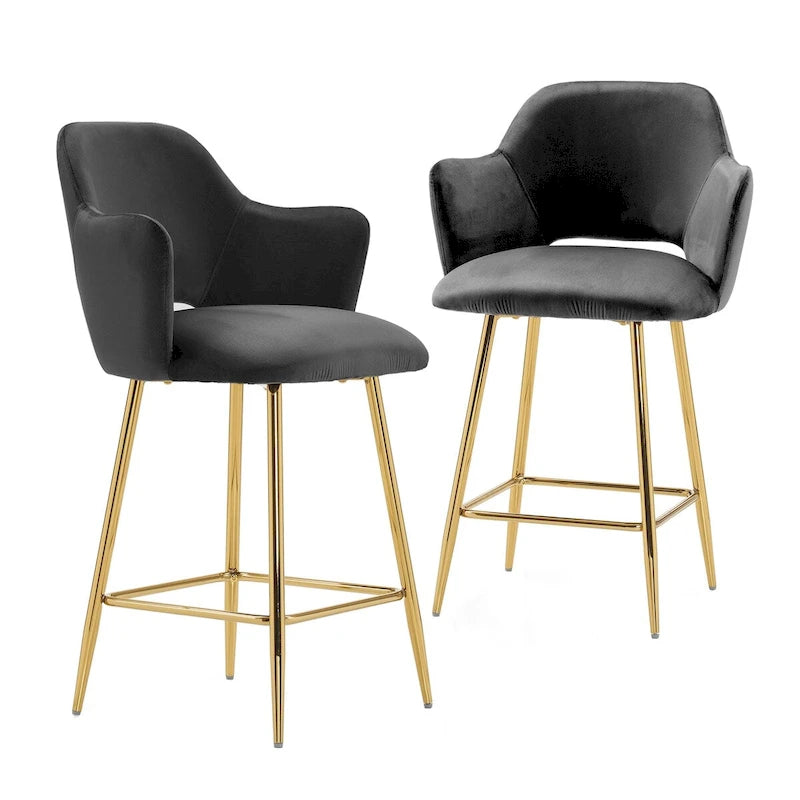 Chaise de salle à manger moderne ivinta avec pieds en métal doré pour salle à manger