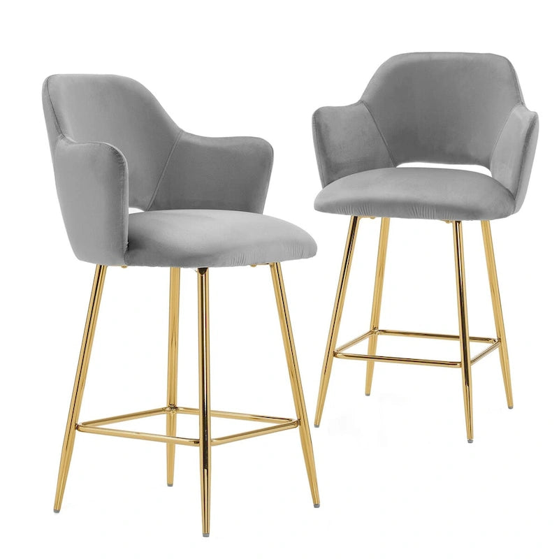 Chaise de salle à manger moderne ivinta avec pieds en métal doré pour salle à manger