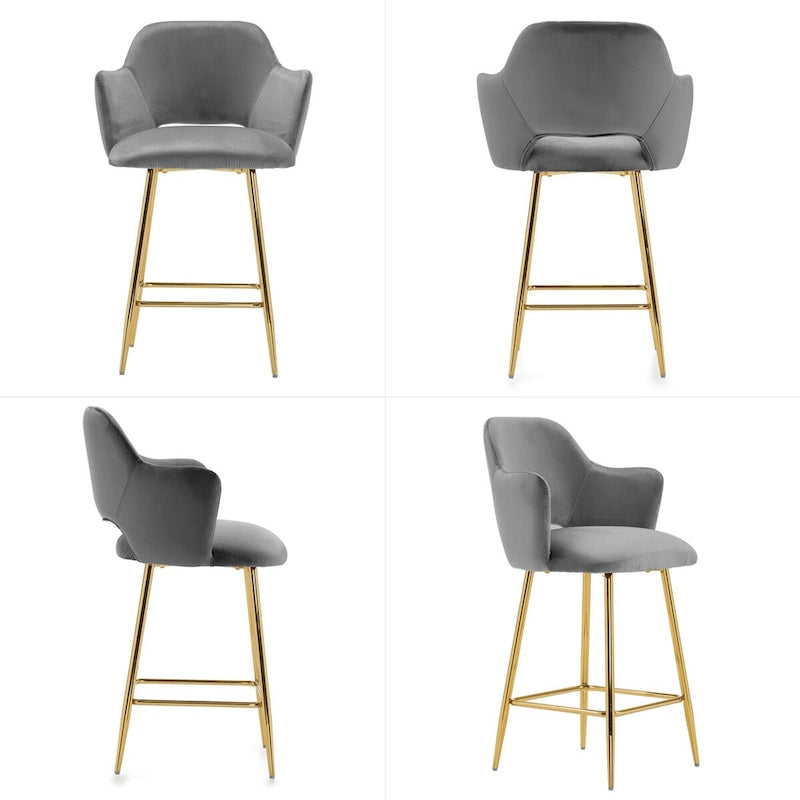Chaise de salle à manger moderne ivinta avec pieds en métal doré pour salle à manger