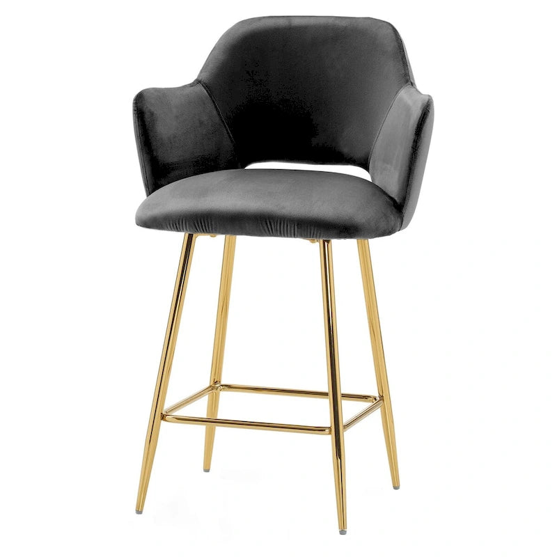 Chaise de salle à manger moderne ivinta avec pieds en métal doré pour salle à manger