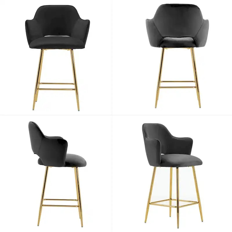 Chaise de salle à manger moderne ivinta avec pieds en métal doré pour salle à manger