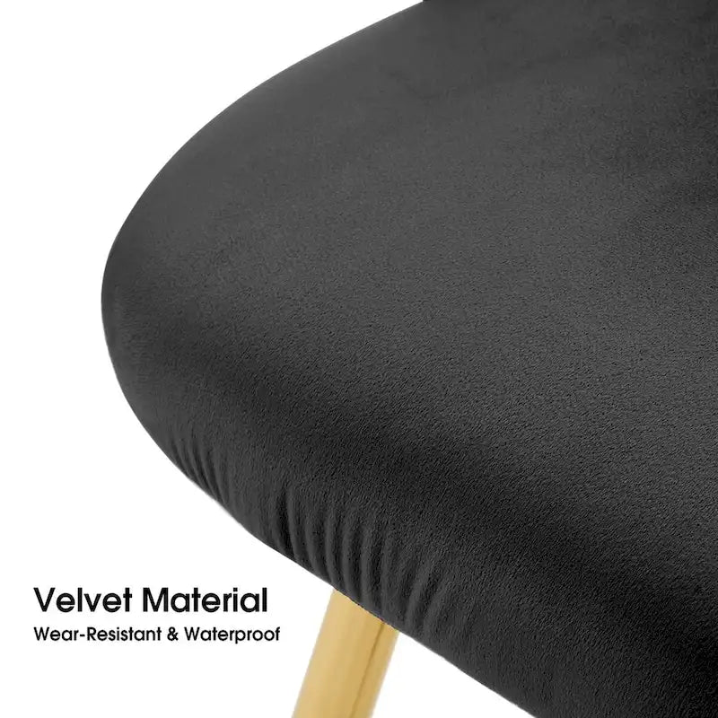 Chaise de salle à manger moderne ivinta avec pieds en métal doré pour salle à manger