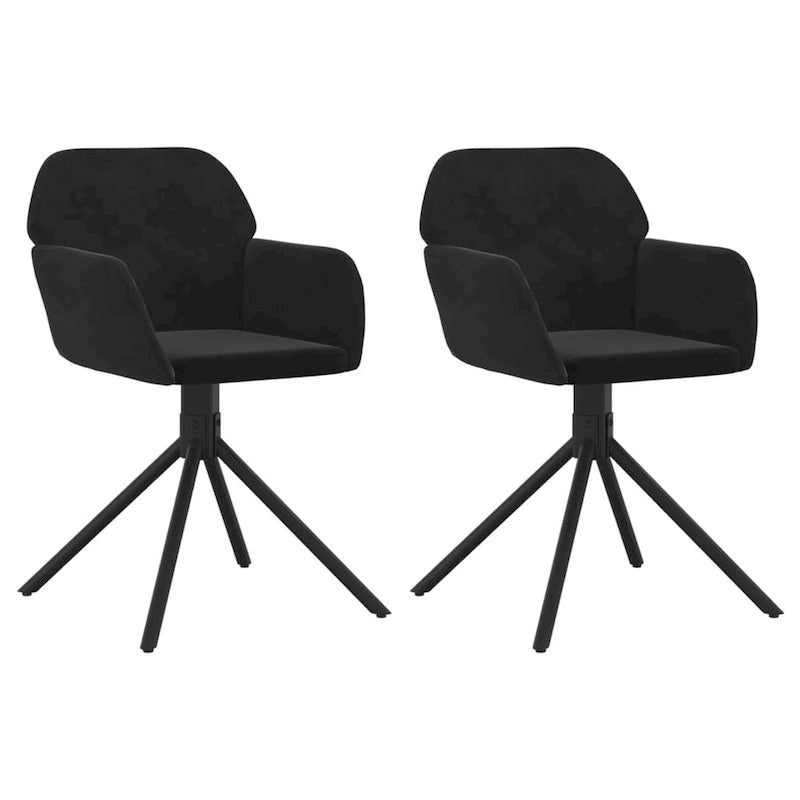 vidaXL Chaises de salle à manger pivotantes, lot de 2, fauteuil d'appoint en velours pour cuisine et salon - 21,3 x 23 x 31,3