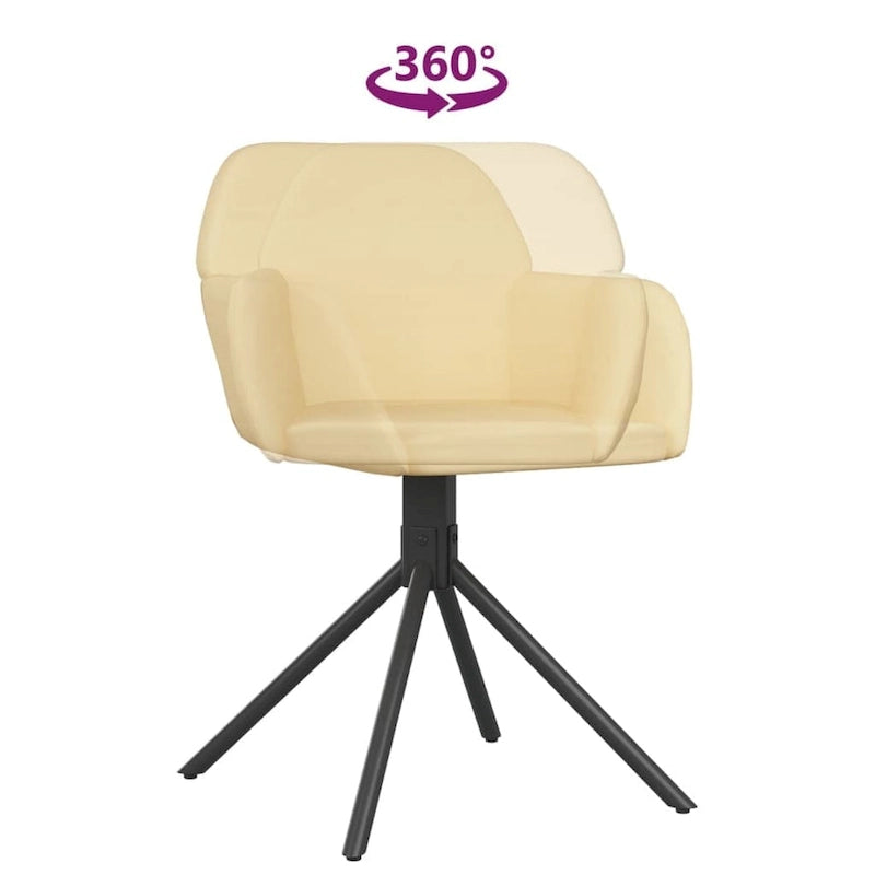vidaXL Chaises de salle à manger pivotantes, lot de 2, fauteuil d'appoint en velours pour cuisine et salon - 21,3 x 23 x 31,3