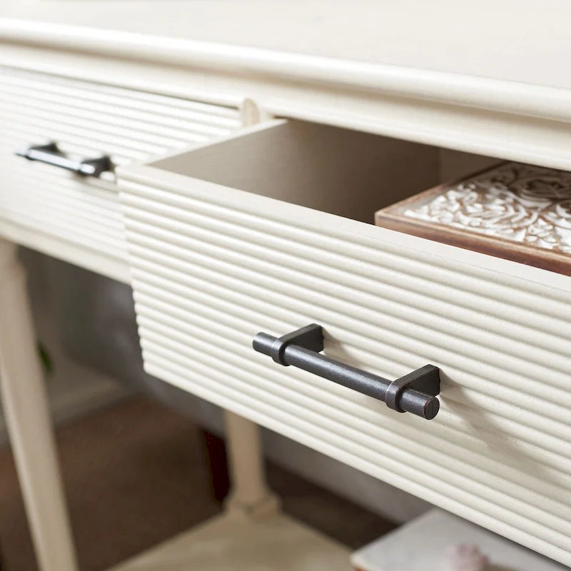 Console SAFAVIEH Sinda à 2 tiroirs - 35,5 cm L x 13 cm l x 29,5 cm H - 36 cm L x 13 cm P x 30 cm H
