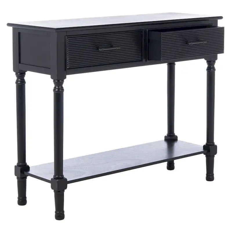 Console SAFAVIEH Sinda à 2 tiroirs - 35,5 cm L x 13 cm l x 29,5 cm H - 36 cm L x 13 cm P x 30 cm H