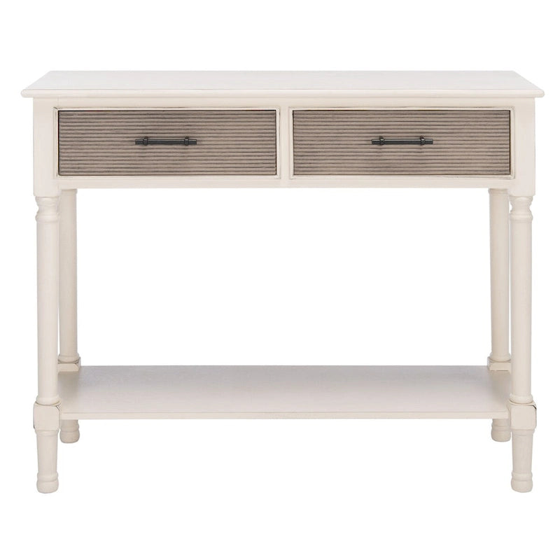 Console SAFAVIEH Sinda à 2 tiroirs - 35,5 cm L x 13 cm l x 29,5 cm H - 36 cm L x 13 cm P x 30 cm H
