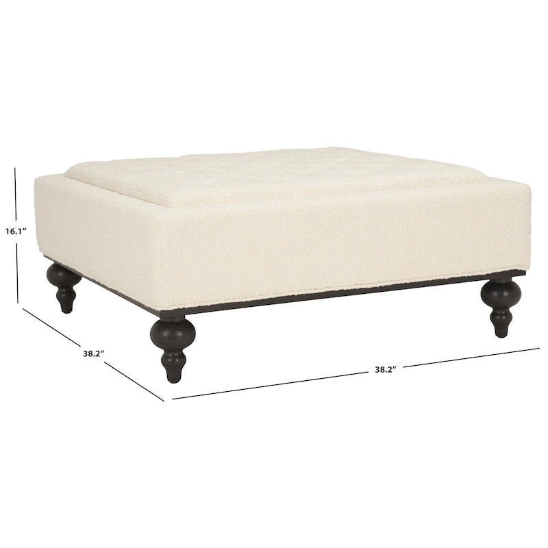 Pouf capitonné Arjola de SAFAVIEH Couture