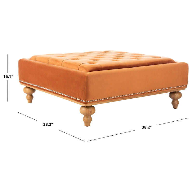 Pouf capitonné Arjola de SAFAVIEH Couture