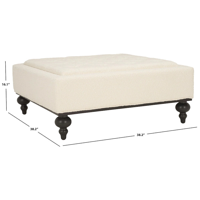 Pouf capitonné Arjola de SAFAVIEH Couture