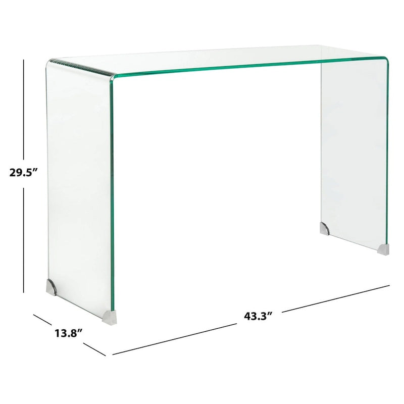 Console transparente SAFAVIEH Jerri - 43,3 x 13,8 x 29,5 cm (L x P x H)