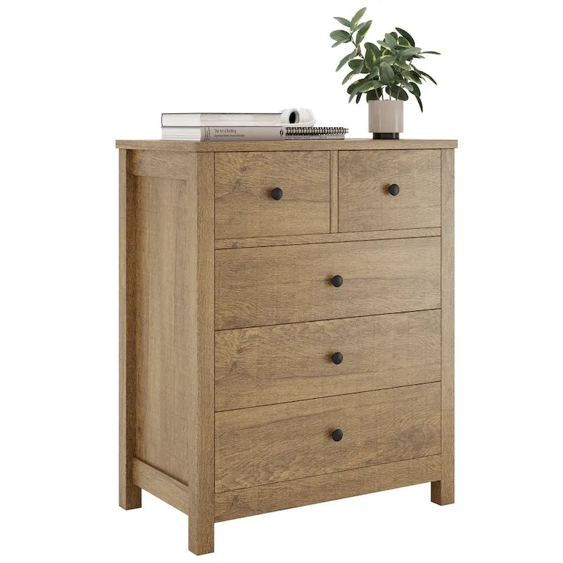 Commode à 5 tiroirs pour chambre à coucher de style moderne
