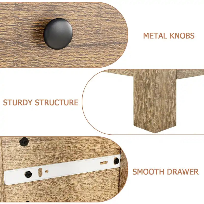Commode à 5 tiroirs pour chambre à coucher de style moderne