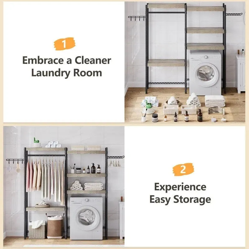 Étagère à lave-linge à double rangée