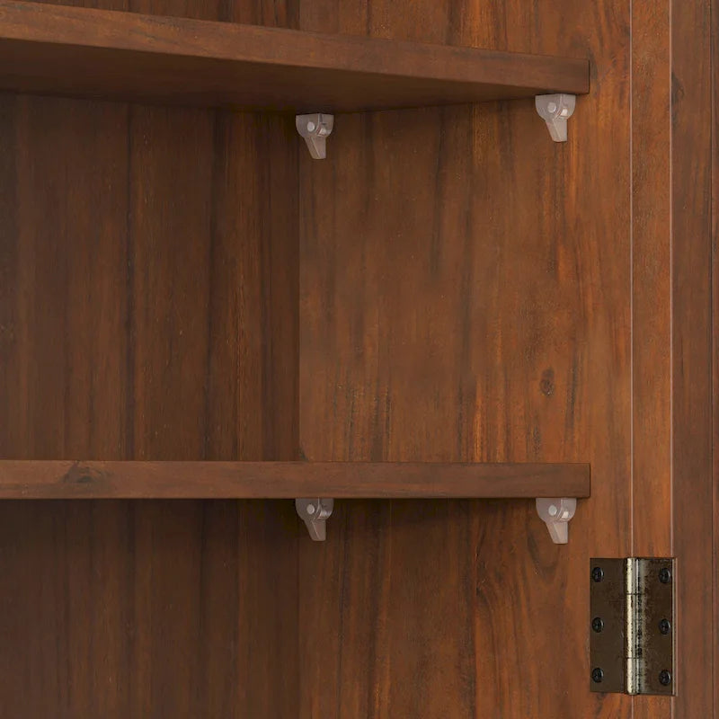Armoire murale vitrée à trois niveaux de rangement