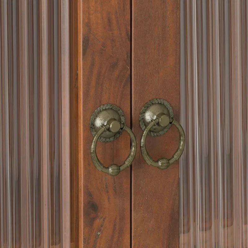 Armoire murale vitrée à trois niveaux de rangement