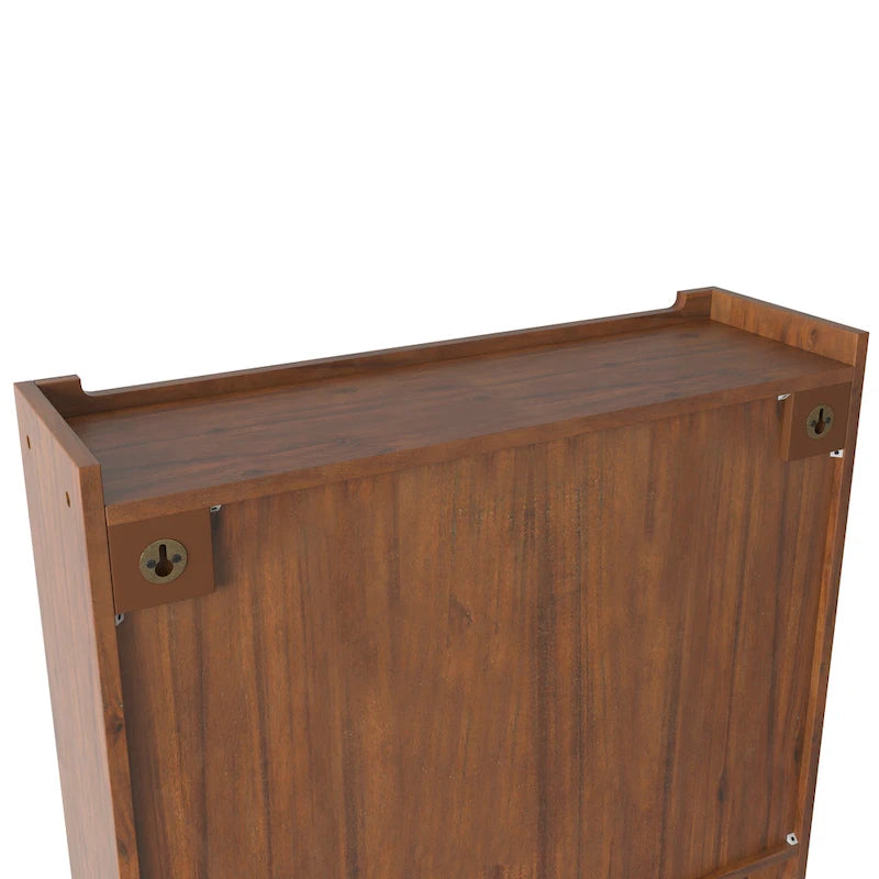 Armoire murale vitrée à trois niveaux de rangement
