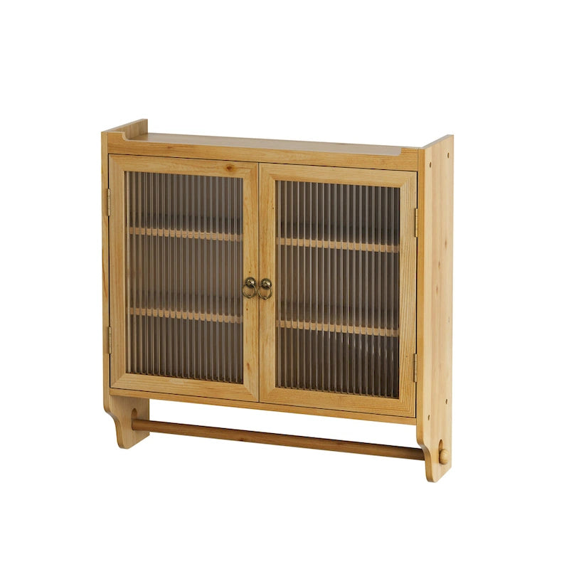 Armoire murale vitrée à trois niveaux de rangement