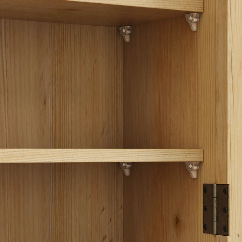 Armoire murale vitrée à trois niveaux de rangement