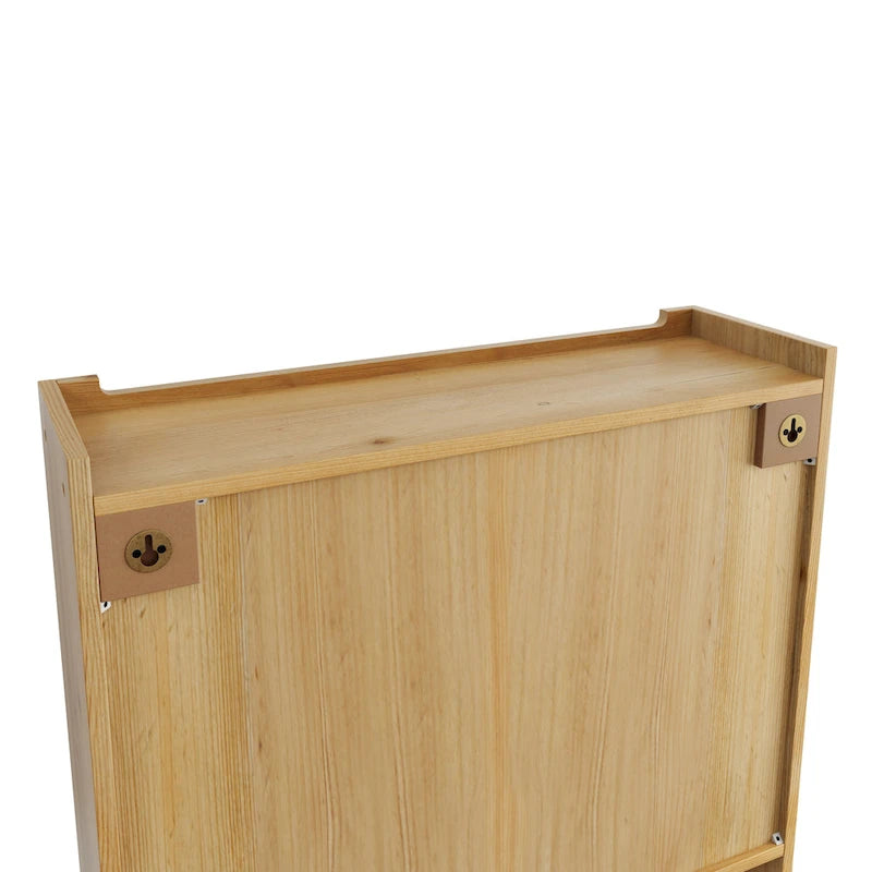 Armoire murale vitrée à trois niveaux de rangement