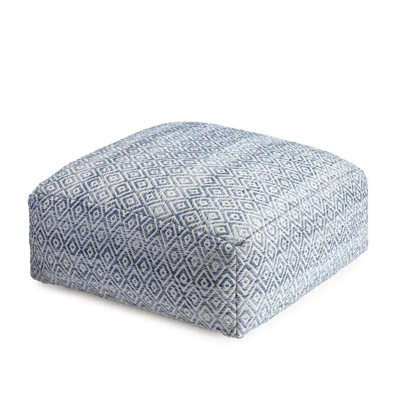 Pouf ottoman carré surdimensionné beige Jani Willamette 34 pouces - Repose-pieds élégant pour salon, chambre
