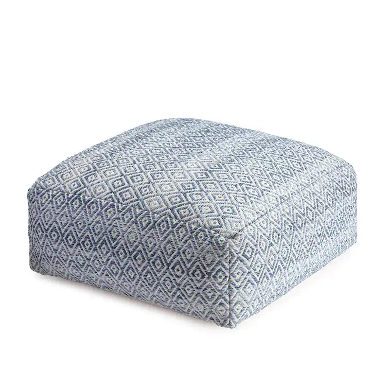 Pouf ottoman carré surdimensionné beige Jani Willamette 34 pouces - Repose-pieds élégant pour salon, chambre