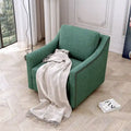 Fauteuil pivotant ergonomique moderne en lin mélangé et velours doux