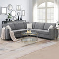 Canapé d'angle moderne rembourré 91*91 pour salon, canapé en forme de L avec 3 coussins