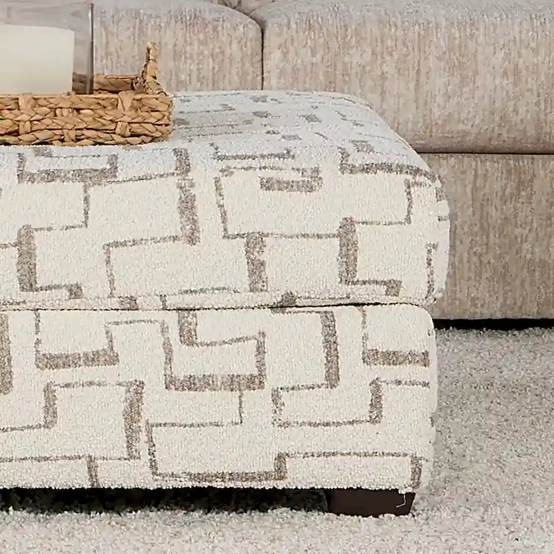 Pouf à motifs géométriques Nason de Roundhill Furniture