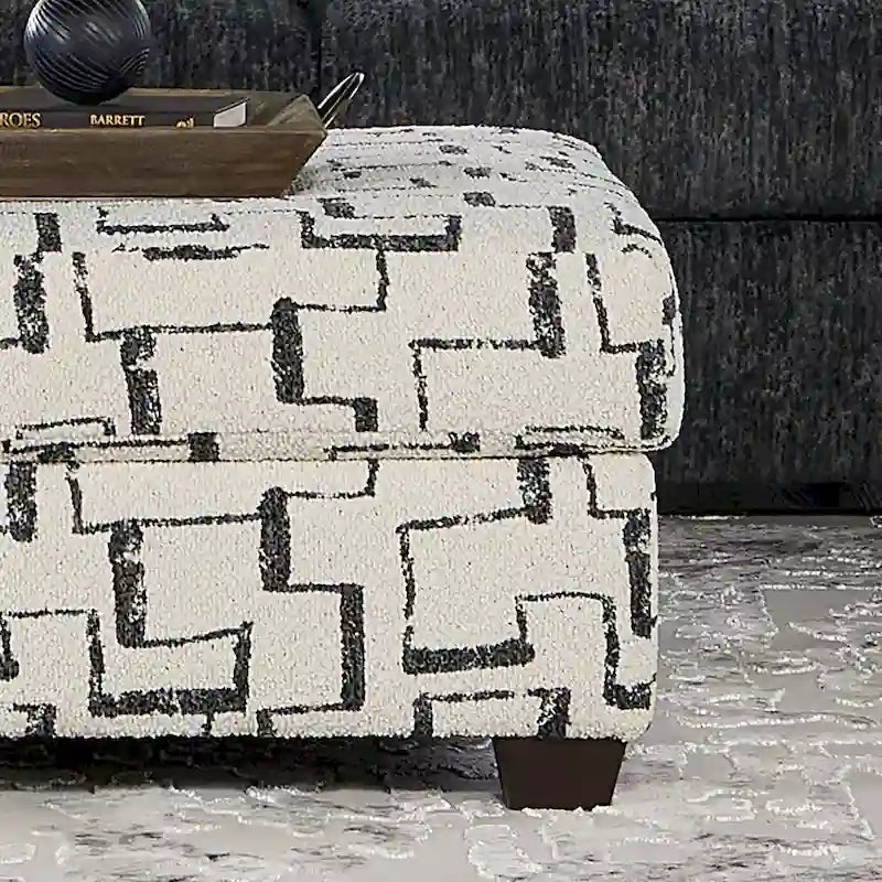 Pouf à motifs géométriques Nason de Roundhill Furniture