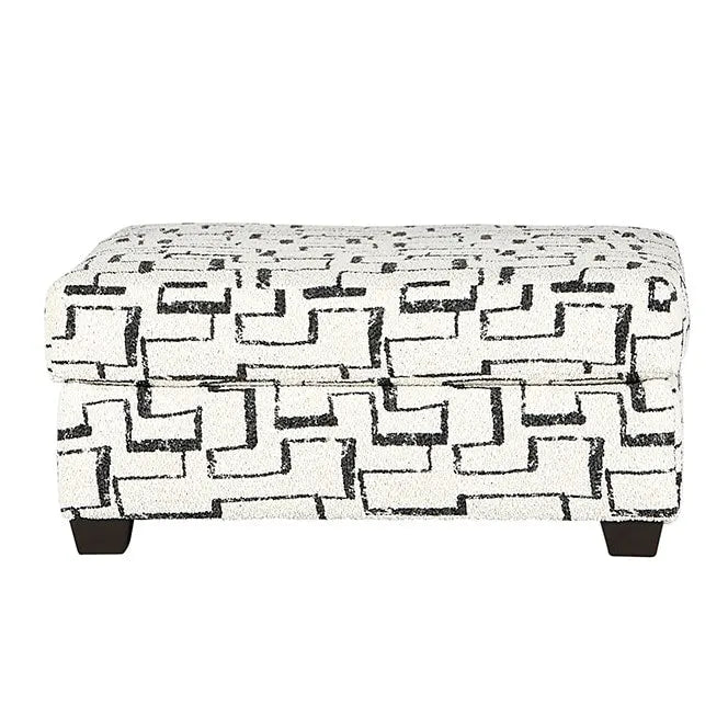 Pouf à motifs géométriques Nason de Roundhill Furniture