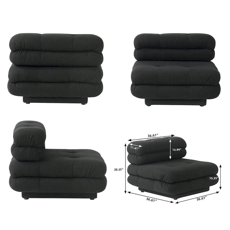 Canapé d'angle moderne en velours peluche, canapé modulable minimaliste en forme de L
