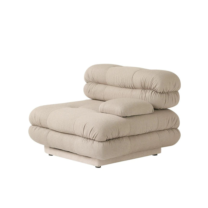 Canapé d'angle moderne en velours peluche, canapé modulable minimaliste en forme de L