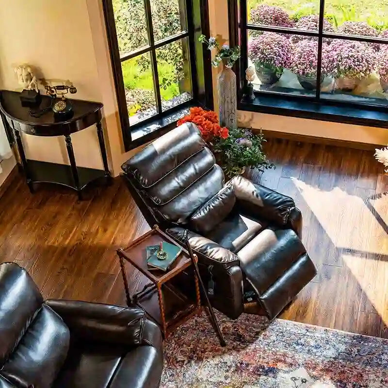 Fauteuil releveur électrique FlexiSpot à double moteur avec massage et chauffage, et appui-tête réglable pour personnes âgées