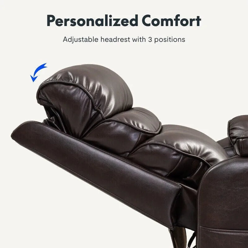 Fauteuil releveur électrique FlexiSpot à double moteur avec massage et chauffage, et appui-tête réglable pour personnes âgées