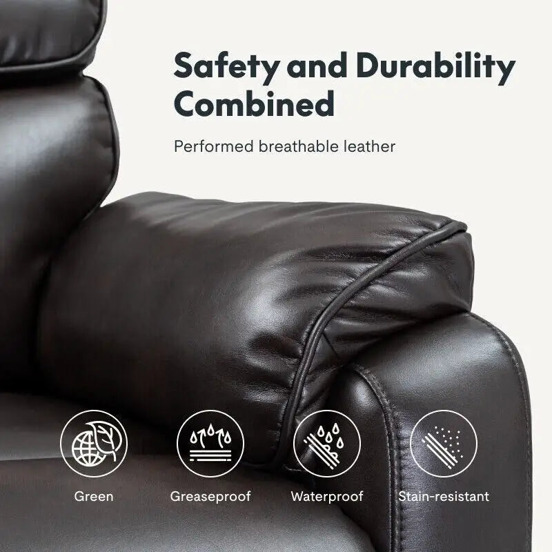 Fauteuil releveur électrique FlexiSpot à double moteur avec massage et chauffage, et appui-tête réglable pour personnes âgées
