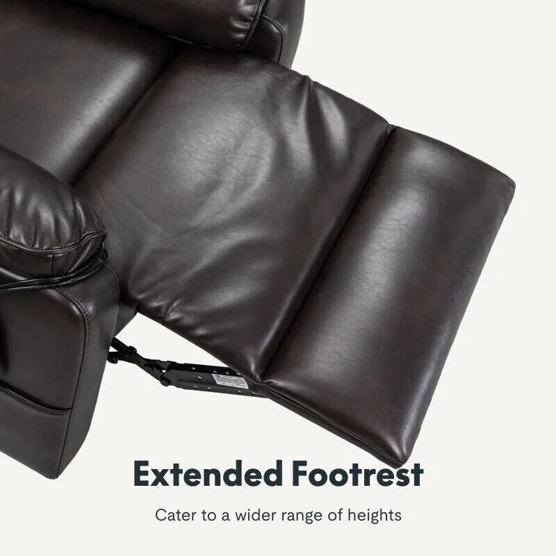 Fauteuil releveur électrique FlexiSpot à double moteur avec massage et chauffage, et appui-tête réglable pour personnes âgées