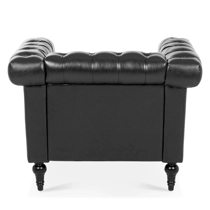 Fauteuils d'appoint en similicuir pour salon