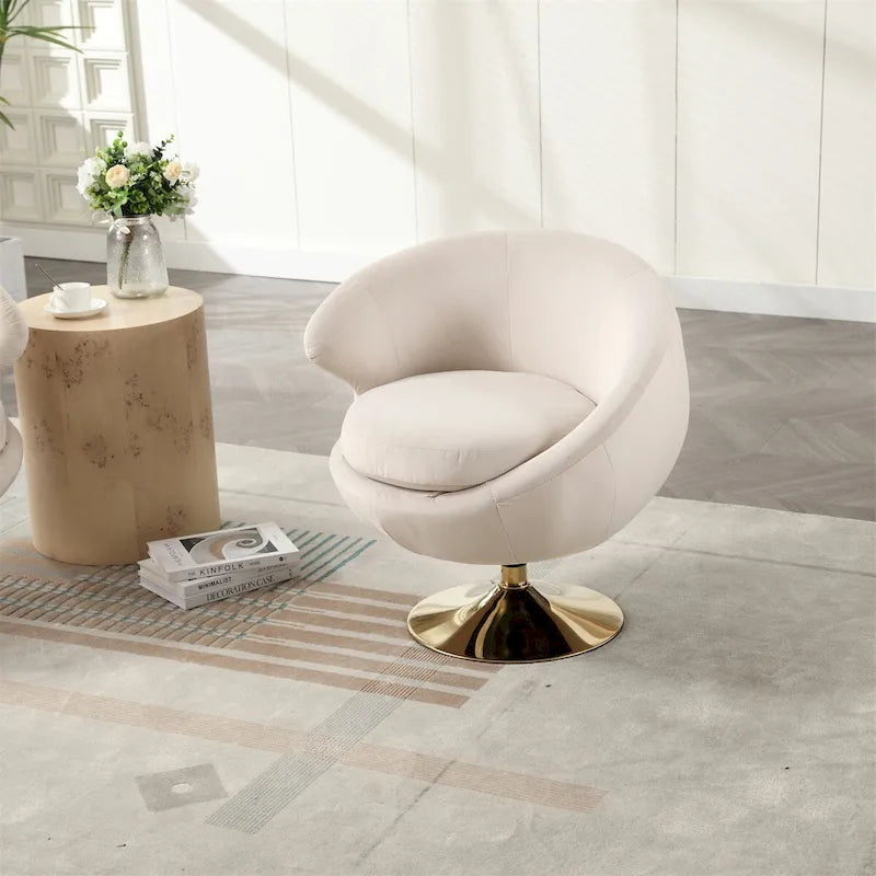 Fauteuils d'appoint pivotants à 360 degrés, fauteuils ronds