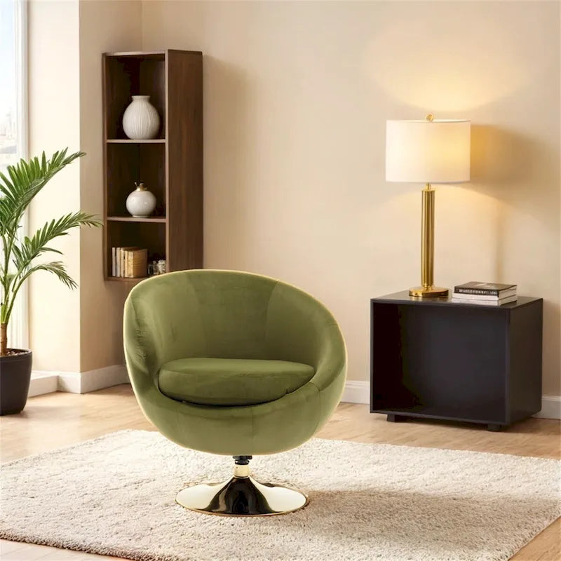 Fauteuils d'appoint pivotants à 360 degrés, fauteuils ronds