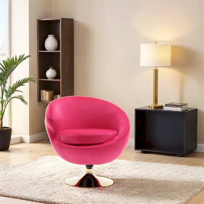 Fauteuils d'appoint pivotants à 360 degrés, fauteuils ronds
